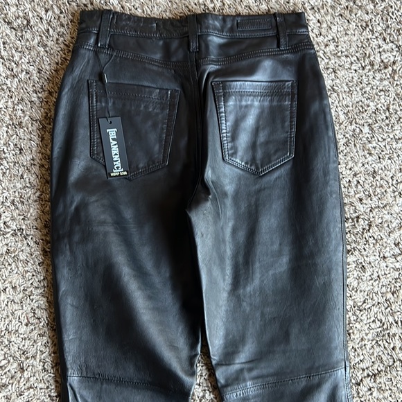 BLANK NYC Stretch Sheep Leather Skinny MOTO Pants Size 26 Black MSRP$398 - Picture 8 of 14